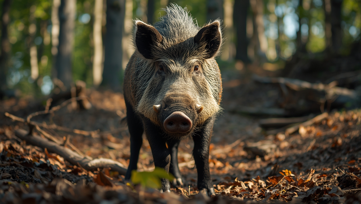 Кабан напал на бабушку в Польше