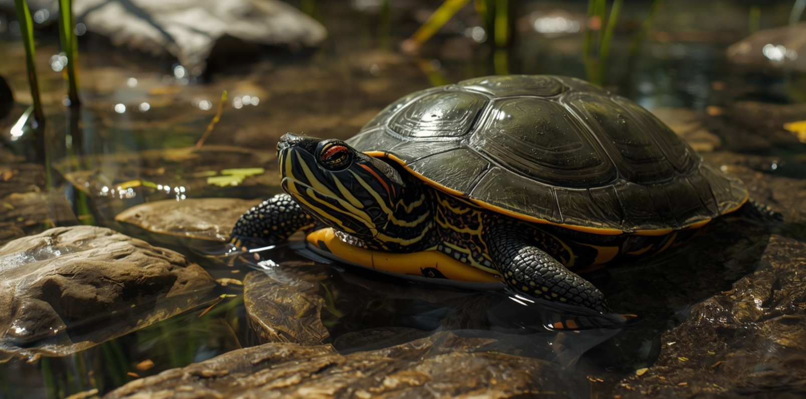Черепахи в пруду